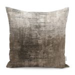 RealHomes Kahverengi Zeminde Eskitme Motifli Retro Desenli Dijital Baskılı Yastık Kırlent Kılıfı Realhomes