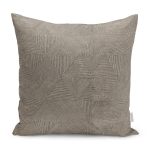 - K11326-Gorsel - Realhomes RealHomes Kahve Zeminde Geometrik Motifli Örgü Desenli Dijital Baskılı Yastık Kırlent Kılıfı Realhomes