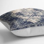 - K11328-Gorsel-3 - Realhomes  RealHomes Lacivert - Krem Zeminde Antik Motifli Geleneksel Desenli Dijital Baskılı Yastık Kırlent Kılıfı Realhomes