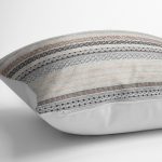 - K11336-Gorsel-3 - Realhomes RealHomes Krem - Siyah Zeminde Örgü Motifli Eskitme Desenli Dijital Baskılı Yastık Kırlent Kılıfı Realhomes