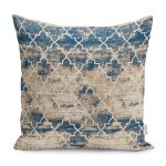 - K11341-Gorsel - Realhomes  RealHomes Krem Zeminde Morrocan Motifli Otantik Desenli Dijital Baskılı Yastık Kırlent Kılıfı Realhomes