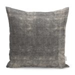 RealHomes Füme - Bej Zeminde Örme Motifli Eskitme Desenli Dijital Baskılı Yastık Kırlent Kılıfı Realhomes