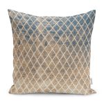 RealHomes Krem Zeminde Baklava Motifli Antik Desenli Dijital Baskılı Yastık Kırlent Kılıfı Realhomes