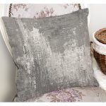 - K11371-Gorsel-1 - Realhomes RealHomes Gri Zeminde Eskitme Motifli Antik Desenli Dijital Baskılı Yastık Kırlent Kılıfı Realhomes