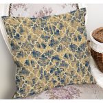 - K11374-Gorsel-1 - Realhomes  RealHomes Sarı Zeminde Ogea Motifli Antik Desenli Dijital Baskılı Yastık Kırlent Kılıfı Realhomes