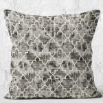 - K11375-Gorsel-2 - Realhomes  RealHomes Kahverengi Zeminde Morrocan Motifli Eskitme Desenli Dijital Baskılı Yastık Kırlent Kılıfı Realhomes