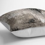 - K11380-Gorsel-3 - Realhomes RealHomes Kahverengi - Siyah Zeminde Eskitme Motifli Retro Desenli Dijital Baskılı Yastık Kırlent Kılıfı Realhomes