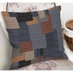 RealHomes Çok Renkli Dokuma Halı Motifli Patchwork Desenli Dijital Baskılı Yastık Kırlent Kılıfı Realhomes