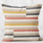 RealHomes Çok Renkli Patchwork Motifli Kilim Desenli Dijital Baskılı Yastık Kırlent Kılıfı Realhomes