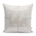 - K11391-Gorsel - Realhomes RealHomes Krem Zeminde Çerçeveli Eskitme Desenli Dijital Baskılı Yastık Kırlent Kılıfı Realhomes