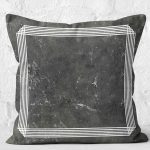 - K11412-Gorsel-2 - Realhomes RealHomes Füme Zeminde Çerçeveli Motifli Mermer Desenli Dijital Baskılı Yastık Kırlent Kılıfı Realhomes