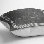 - K11412-Gorsel-3 - Realhomes RealHomes Füme Zeminde Çerçeveli Motifli Mermer Desenli Dijital Baskılı Yastık Kırlent Kılıfı Realhomes