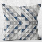 - K11428-Gorsel-2 - Realhomes RealHomes Mavi - Gri Zeminde Geometrik Motifli Antik Desenli Dijital Baskılı Yastık Kırlent Kılıfı Realhomes