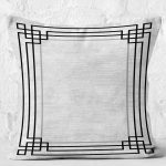 - K11440-Gorsel-2 - Realhomes RealHomes Gri - Siyah Zeminde Çerçeveli Klasik Desenli Dijital Baskılı Yastık Kırlent Kılıfı Realhomes