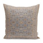 - K11470-Gorsel - Realhomes RealHomes Bej Zeminde Hereke Motifli Dokuma Desenli Dijital Baskılı Yastık Kırlent Kılıfı Realhomes