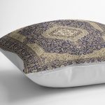 - K11472-Gorsel-3 - Realhomes  RealHomes Lacivert Zeminde Uşak Motifli Geleneksel Desenli Dijital Baskılı Yastık Kırlent Kılıfı Realhomes