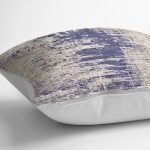 - K11475-Gorsel-3 - Realhomes RealHomes Mavi Zeminde Örme Motifli Antik Desenli Dijital Baskılı Yastık Kırlent Kılıfı Realhomes