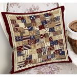 - K11477-Gorsel-1 - Realhomes RealHomes Kahverengi Zeminde Patchwork Motifli Etnik Desenli Dijital Baskılı Yastık Kırlent Kılıfı Realhomes