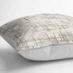 - K11487-Gorsel-3 - Realhomes  RealHomes Krem - Beyaz Zeminde Çizgili Motifli Eskitme Desenli Dijital Baskılı Yastık Kırlent Kılıfı Realhomes