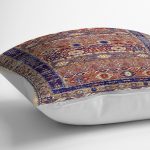 - K11488-Gorsel-3 - Realhomes RealHomes Lacivert Zeminde Hereke Motifli Otantik Desenli Dijital Baskılı Yastık Kırlent Kılıfı Realhomes