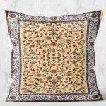 - K11494-Gorsel-2 - Realhomes RealHomes Bej Zeminde Kilim Motifli Osmanlı Desenli Dijital Baskılı Yastık Kırlent Kılıfı Realhomes