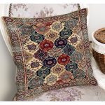 - K11498-Gorsel-1 - Realhomes RealHomes Antika Temalı Otantik Motifli Hereke Desenli Dijital Baskılı Yastık Kırlent Kılıfı Realhomes
