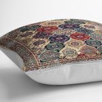 - K11498-Gorsel-3 - Realhomes RealHomes Antika Temalı Otantik Motifli Hereke Desenli Dijital Baskılı Yastık Kırlent Kılıfı Realhomes