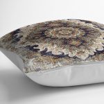 - K11501-Gorsel-3 - Realhomes  RealHomes Otantik Temalı Göbekli Halı Motifli Hereke Desenli Dijital Baskılı Yastık Kırlent Kılıfı Realhomes