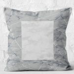 - K11504-Gorsel-2 - Realhomes RealHomes Gri Zeminde Çerçeveli Motifli Mermer Desenli Dijital Baskılı Yastık Kırlent Kılıfı Realhomes