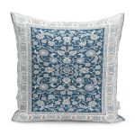- K11509-Gorsel - Realhomes RealHomes Mavi Zeminde Uşak Motifli Antik Desenli Dijital Baskılı Yastık Kırlent Kılıfı Realhomes
