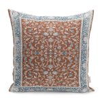 - K11511-Gorsel - Realhomes RealHomes Kremit Zeminde Antik Motifli Kilim Desenli Dijital Baskılı Yastık Kırlent Kılıfı Realhomes