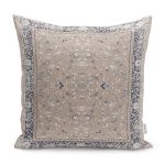 - K11537-Gorsel - Realhomes RealHomes Kahverengi Zeminde Uşak Motifli Vİntage Desenli Dijital Baskılı Yastık Kırlent Kılıfı Realhomes