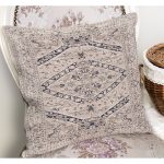 - K11543-Gorsel-1 - Realhomes  RealHomes Krem Zeminde Vintage Motifli Hereke Desenli Dijital Baskılı Yastık Kırlent Kılıfı Realhomes