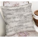 - K11547-Gorsel-1 - Realhomes RealHomes Gri Zeminde Antik Motifli Dokuma Desenli Dijital Baskılı Yastık Kırlent Kılıfı Realhomes