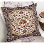 - K11549-Gorsel-1 - Realhomes RealHomes Antika Otantik Hereke Motifli Dokuma halı Desenli Dijital Baskılı Yastık Kırlent Kılıfı Realhomes