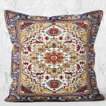 - K11549-Gorsel-2 - Realhomes RealHomes Antika Otantik Hereke Motifli Dokuma halı Desenli Dijital Baskılı Yastık Kırlent Kılıfı Realhomes