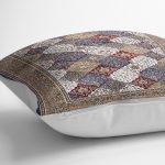 RealHomes Otantik Temalı Pers Motifli Geleneksel Desenli Dijital Baskılı Yastık Kırlent Kılıfı Realhomes