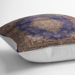 - K11551-Gorsel-3 - Realhomes  RealHomes Lacivert Zeminde Uşak Motifli Yöresel Desenli Dijital Baskılı Yastık Kırlent Kılıfı Realhomes