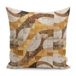 - K11559-Gorsel - Realhomes RealHomes Krem Zeminde Geometrik Motifli Post Desenli Dijital Baskılı Yastık Kırlent Kılıfı Realhomes