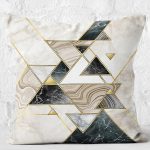 - K11578-Gorsel-2 - Realhomes RealHomes Krem Zeminde Geometrik Motifli Mermer Desenli Dijital Baskılı Yastık Kırlent Kılıfı Realhomes