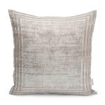 - K11584-Gorsel - Realhomes RealHomes Krem - Bej Zeminde Çerçeveli Motifli Eskitme Desenli Dijital Baskılı Yastık Kırlent Kılıfı Realhomes