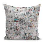 - K11594-Gorsel - Realhomes RealHomes Bej Zeminde Kanvas Motifli Eskitme Desenli Dijital Baskılı Yastık Kırlent Kılıfı Realhomes