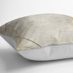 - K11596-Gorsel-3 - Realhomes RealHomes Krem - Gold Zeminde Çerçeveli Motifli Mermer Desenli Dijital Baskılı Yastık Kırlent Kılıfı Realhomes