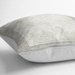 RealHomes Bej Zeminde Çerçeveli Motifli Antik Desenli Dijital Baskılı Yastık Kırlent Kılıfı Realhomes