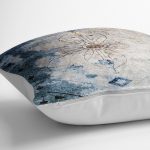 - K11600-Gorsel-3 - Realhomes RealHomes Mavi - Krem Zeminde Dokuma Halı Motifli Çiçek Desenli Dijital Baskılı Yastık Kırlent Kılıfı Realhomes