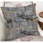 - K11601-Gorsel-1 - Realhomes RealHomes Gri Zeminde Eskitme Motifli Kanvas Desenli Dijital Baskılı Yastık Kırlent Kılıfı Realhomes