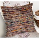 - K11609-Gorsel-1 - Realhomes RealHomes Patchwork Temalı Örgü Motifli Geleneksel Desenli Dijital Baskılı Yastık Kırlent Kılıfı Realhomes