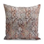 - K11613-Gorsel - Realhomes RealHomes Eskitme Temalı Geometrik Motifli Kanvas Desenli Dijital Baskılı Yastık Kırlent Kılıfı Realhomes