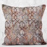 - K11613-Gorsel-2 - Realhomes RealHomes Eskitme Temalı Geometrik Motifli Kanvas Desenli Dijital Baskılı Yastık Kırlent Kılıfı Realhomes