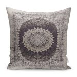 - K11630-Gorsel - Realhomes RealHomes Krem Zeminde Hereke Motifli Dokuma Halı Desenli Dijital Baskılı Yastık Kırlent Kılıfı Realhomes